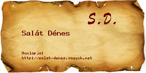 Salát Dénes névjegykártya