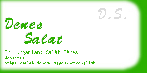 denes salat business card
